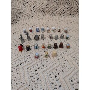 Fun Vintage Thimble Collection Lot Of 27